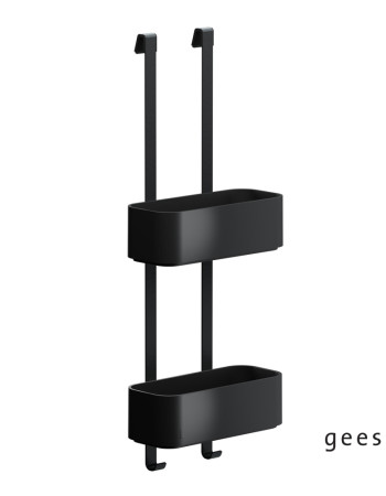 Μπουκαλοθήκη Διπλή 25x11,5 - h65 εκ. Frame Geesa Black Matt  (8902-400)